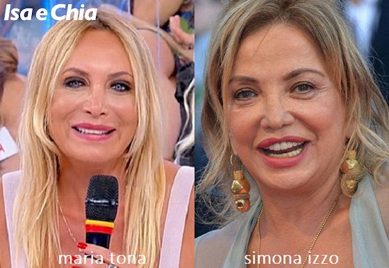Somiglianza tra Maria Tona, dama del Trono over di 'Uomini e Donne', e Simona Izzo