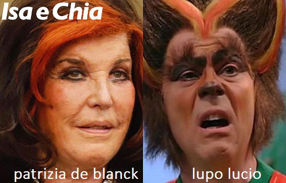 Somiglianza tra Patrizia De Blanck e Lupo Lucio