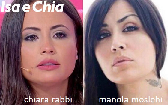 Somiglianza tra Chiara Rabbi e Manola Moslehi