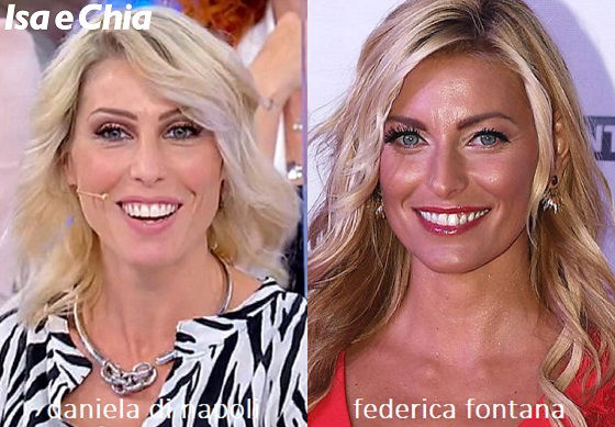 Somiglianza tra Daniela Di Napoli e Federica Fontana