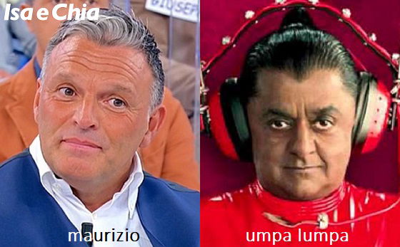 Somiglianza tra Maurizio, cavaliere del Trono over di 'Uomini e Donne', e un Umpa Lumpa