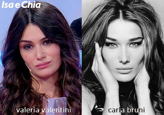 Somiglianza tra Valeria Valentini e Carla Bruni