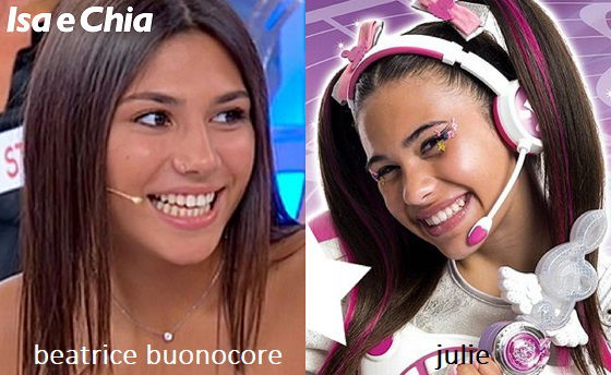 Somiglianza tra Beatrice Buonocore e Julie delle 'Miracle Tunes'
