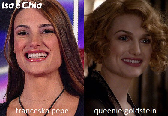 Somiglianza tra Franceska Pepe e Queenie Goldstein