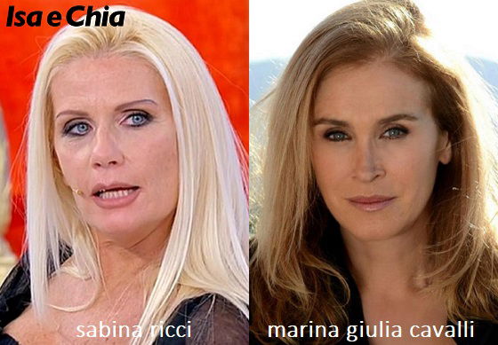 Somiglianza tra Sabina Ricci e Marina Giulia Cavalli di 'Un posto al sole'