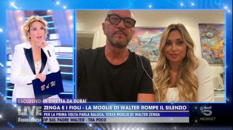 live non e la d urso la moglie di walter zenga dura contro andrea ti fa un po comodo fare il figlio triste che ha sempre sofferto isa e chia