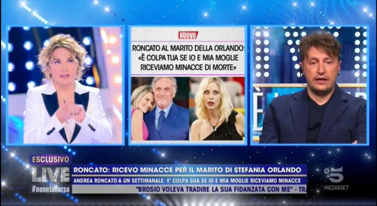 ‘Live – Non è la D’Urso’, il marito di Stefania Orlando si difende dalle accuse che gli ha lanciato Andrea Roncato preview