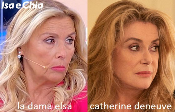 Somiglianza tra Elsa, dama del Trono over di Uomini e Donne, e Catherine Deneuve