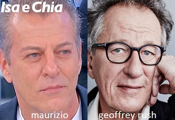 Somiglianza tra Maurizio e Geoffrey Rush