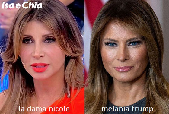 Somiglianza tra Nicole, dama del Trono over di 'Uomini e Donne', e Melania Trump