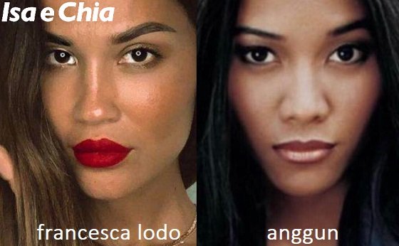 Somiglianza tra Francesca Lodo e Anggun