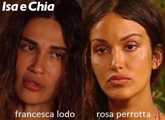 Somiglianza tra Francesca Lodo e Rosa Perrotta