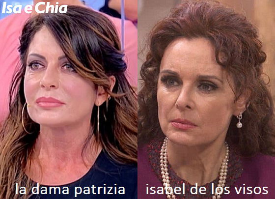 Somiglianza tra Patrizia, dama del Trono over di Uomini e Donne, e Isabel De Los Visos de Il Segreto