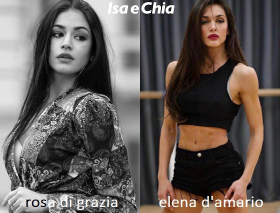 Somiglianza tra Rosa Di Grazia e Elena D'Amario