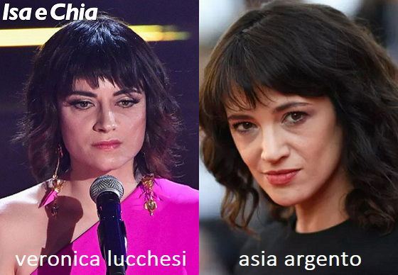 Somiglianza tra Veronica Lucchesi de La rappresentante di lista e Asia Argento