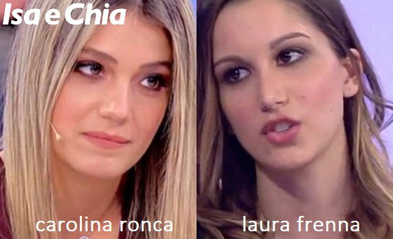 Somiglianza tra Carolina Ronca e Laura Frenna