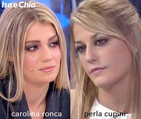 Somiglianza tra Carolina Ronca e Perla Cupini