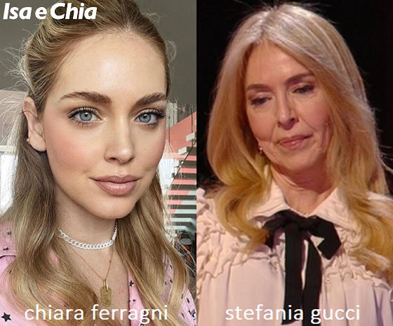 Somiglianza tra Chiara Ferragni e Stefania Gucci