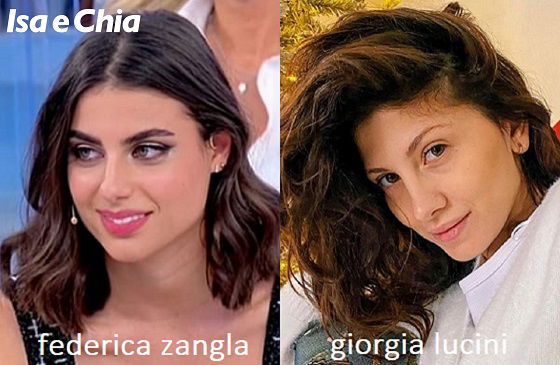 Somiglianza tra Federica Zangla e Giorgia Lucini