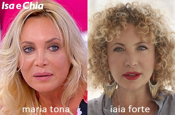 Somiglianza tra Maria Tona e Iaia Forte