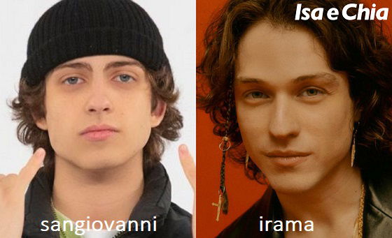 Somiglianza tra Sangiovanni di Amici 20 e Irama