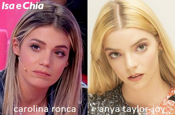 Somiglianza tra Carolina Ronca e Anya Taylor-Joy de La regina degli scacchi