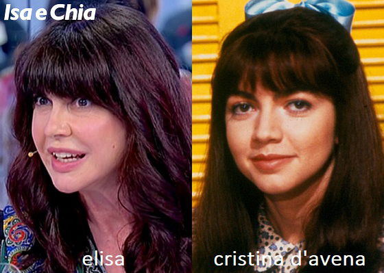 Somiglianza tra Elisa, dama del Trono over di Uomini e Donne, e Cristina D'Avena