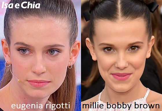 Somiglianza tra Eugenia Rigotti e Millie Bobby Brown