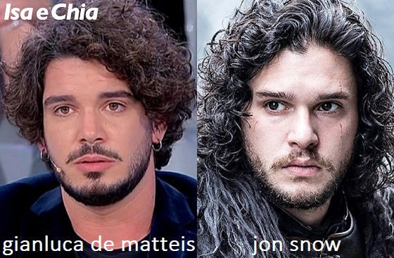 Somiglianza tra Gianluca De Matteis e Jon Snow de Il Trono di Spade