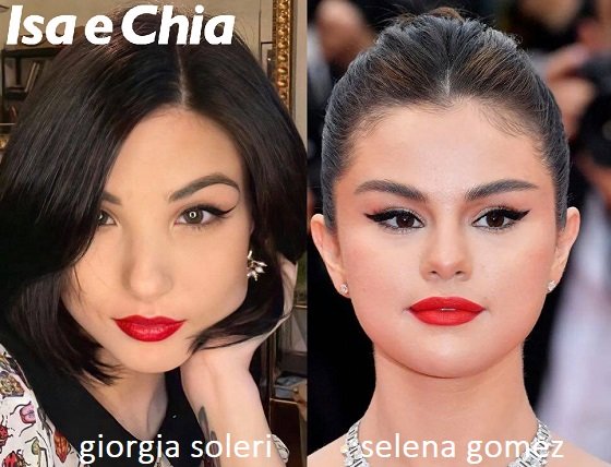 Somiglianza tra Giorgia Soleri e Selena Gomez