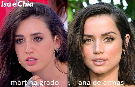 Somiglianza tra Martina Grado e Ana de Armas