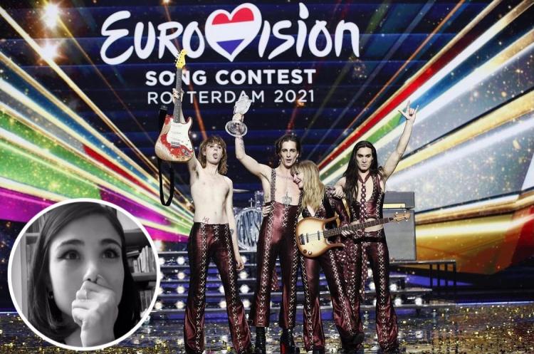 Eurovision Song Contest 2021, la reazione della fidanzata di Damiano David alla vittoria dei Maneskin preview