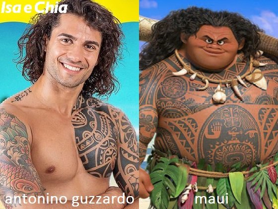 Somiglianza tra Antonino Guzzardo di Love Island Italia e Maui di Oceania