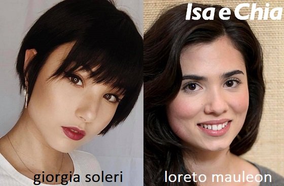 Somiglianza tra Giorgia Soleri e Loreto Mauleon