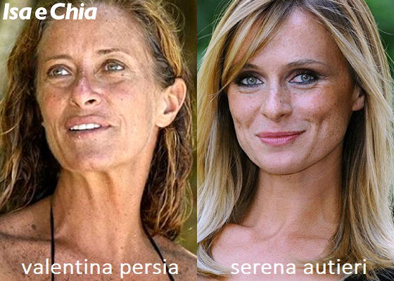 Somiglianza tra Valentina Persia e Serena Autieri