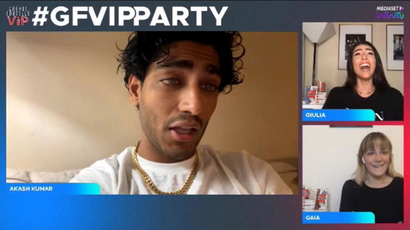 Gf Vip Party, scatta il catfight in diretta tra Akash Kumar e Gaia Zorzi (che lo sotterra con una replica perfetta) preview