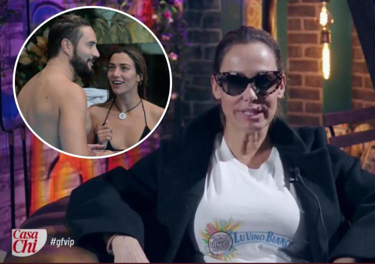 Gf Vip 6, Sonia Bruganelli commenta sarcastica il feeling tra Alex Belli e Soleil Sorge e ammette: “Mi riconosco in lei perché…” preview