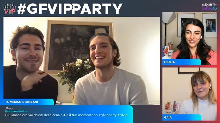 Tommaso Zorzi e Tommaso Stanzani ospiti del Gf Vip Party: una frase di Gaia Zorzi scatena la polemica sui social preview