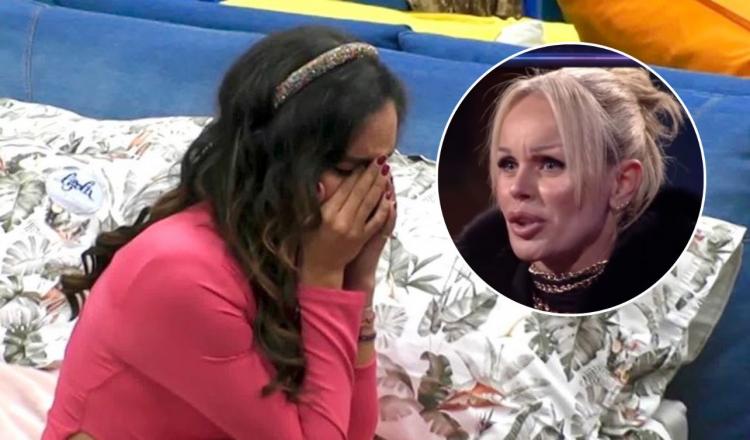 Gf Vip 6, Jessica Selassié in lacrime per le dure parole della mamma di Sophie Codegoni, Alessandro Basciano la consola preview