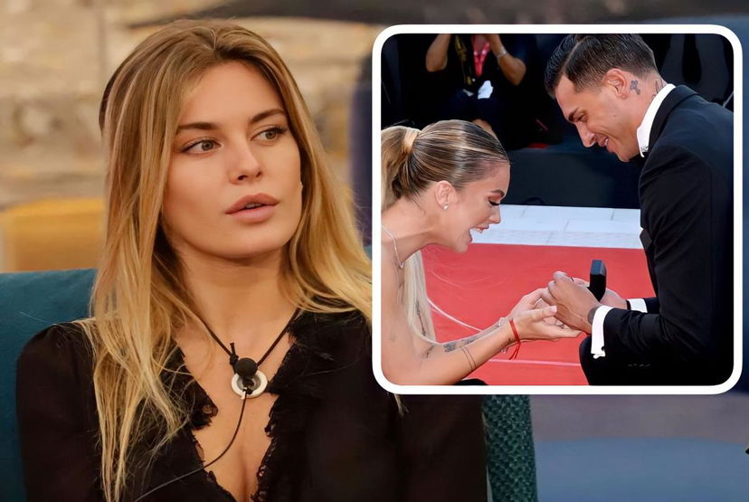 Gf Vip 6, Patrizia Pellegrino prima critica la proposta di Alessandro Basciano a Sophie Codegoni a Venezia 79 e poi li elogia: l’ex tronista la sgama e commenta preview