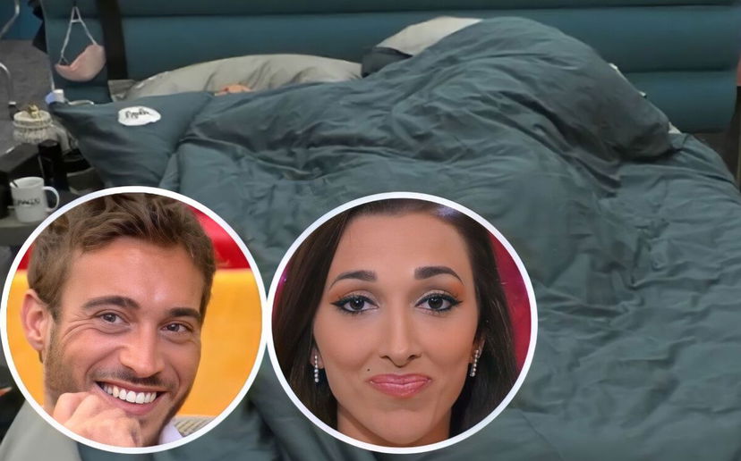 Gf Vip 7, Antonino Spinalbese e Giaele De Donà: movimenti sospetti sotto le lenzuola e al web non sfugge un particolare preview