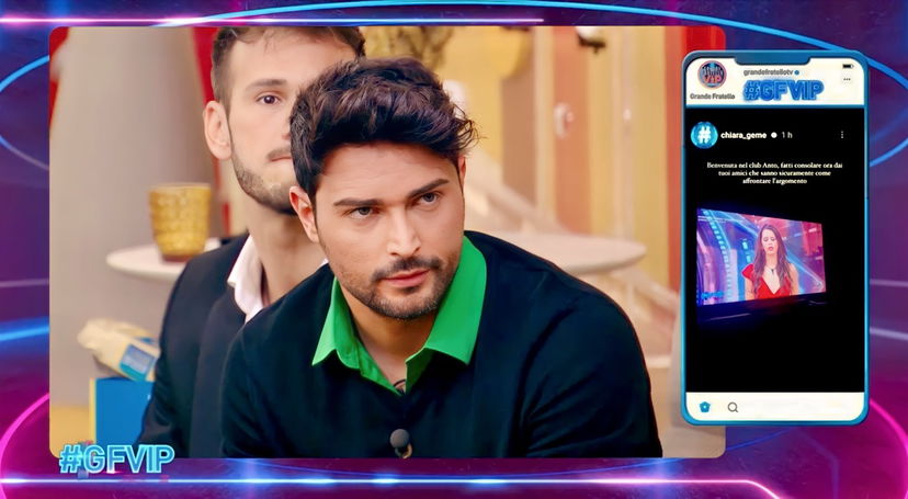 Gf Vip 7, la piccata reazione di Davide Donadei dopo la stoccata social di Chiara Rabbi preview