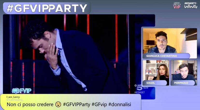 Gf Vip 7, la reazione in diretta di Pierpaolo Pretelli e Soleil Sorge alla squalifica di Edoardo Donnamaria preview