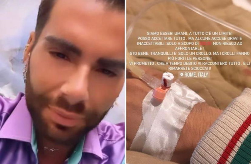 Federico Fashion Style ricoverato in ospedale pubblica una foto e si sfoga sui social: “Siamo esseri umani, a tutto c’è un limite” preview