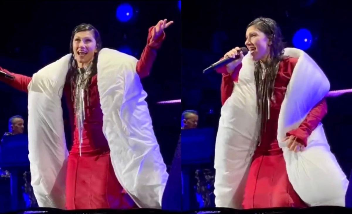 Elisa in concerto sotto una pioggia battente, la sua reazione diventa virale (Video)
