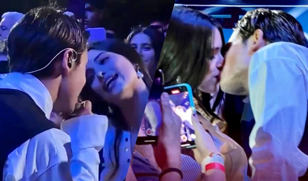Federico Rossi bacia una ragazza del pubblico durante la sua performance al Tim Summer Festival: il video