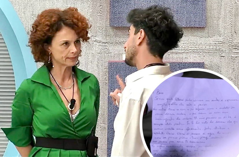 Grande Fratello, Giuseppe Garibaldi consegna la sua lettera a Beatrice Luzzi: ecco cosa le ha scritto preview