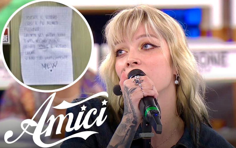 Amici 23, Mew prima di abbandonare la scuola lascia un bigliettino ai suoi compagni: ecco cosa c’è scritto preview