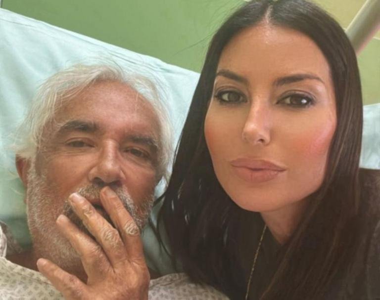 Elisabetta Gregoraci pubblica le immagini in ospedale con Flavio Briatore che ha subito delicato intervento: “Tutto è futile di fronte alla salute”
