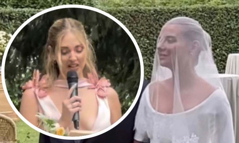 Chiara Ferragni cita la separazione con Fedez e il Pandoro gate al matrimonio di Veronica Ferraro: la lettera preview